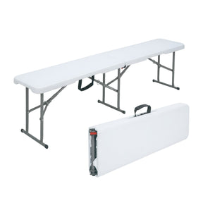 Garden Bench | Chiba | Foldable Bench 183 cm in White, Weatherproof & Up to 320 kg Load