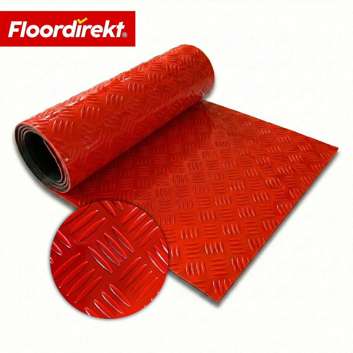 ✂ PVC Flooring | Bullet | Diamond Plate Look | Non-Slip & Easy to Clean | By the Meter / Custom Cut to Size | 110 cm Width