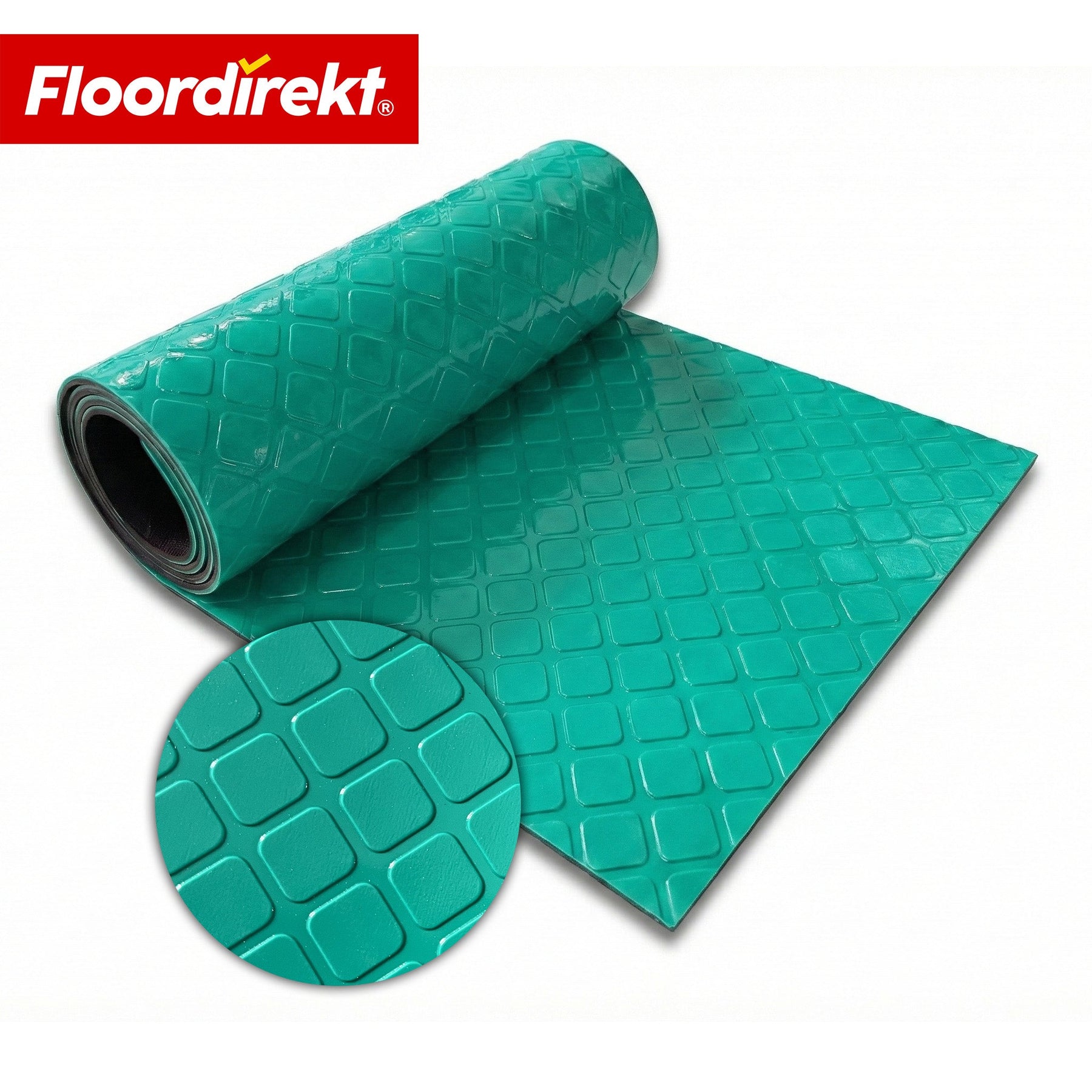 ✂ PVC Flooring | Check Quadra | Square Pattern | Slip-Resistant & Easy to Clean | By the Meter / Cut to Size | 110 cm Width