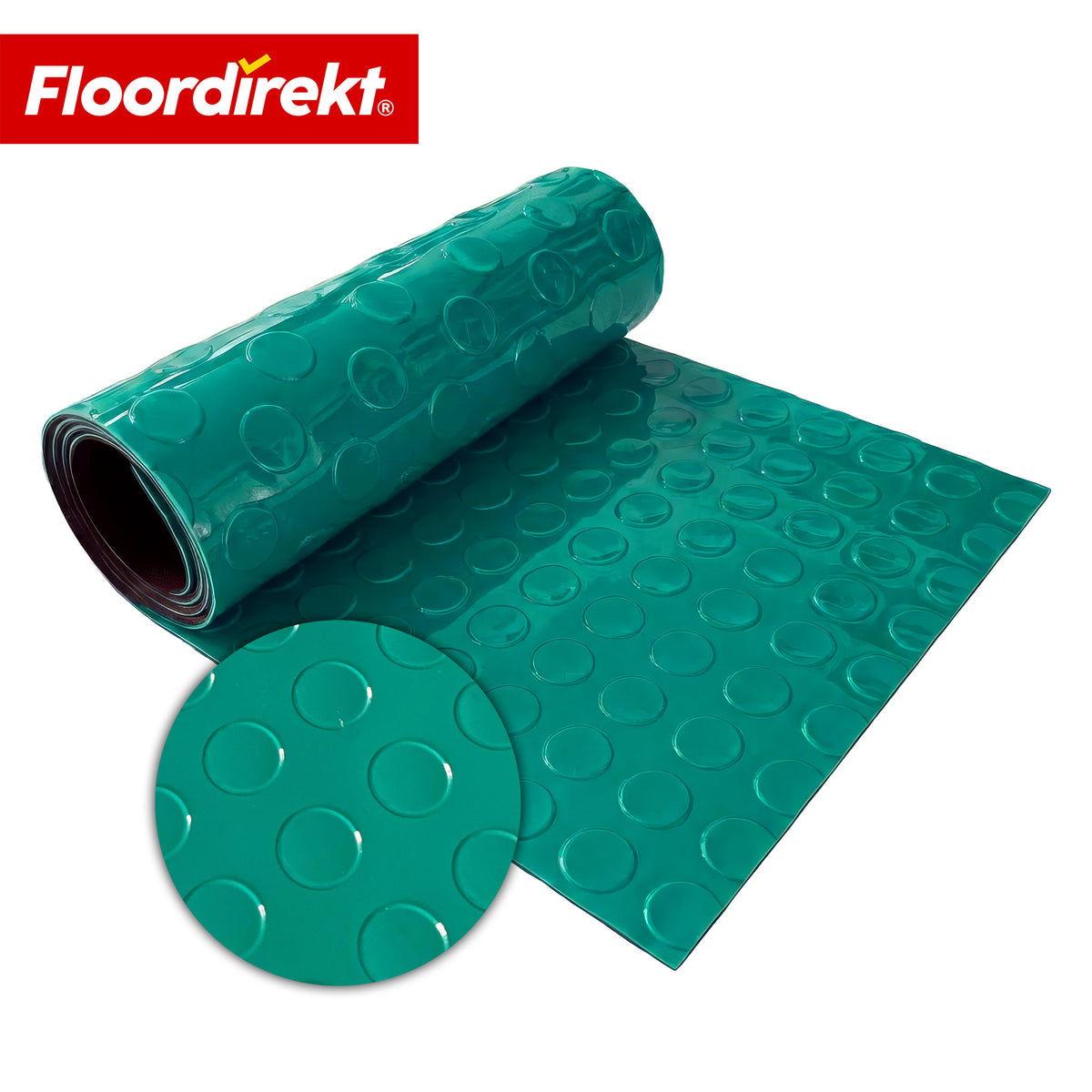 PVC Flooring | Coin Mirror | Coin-Pattern Flat Studs | Non-Slip & Easy to Clean | Sold by the Meter / Custom Cut to Size | 110 cm Width