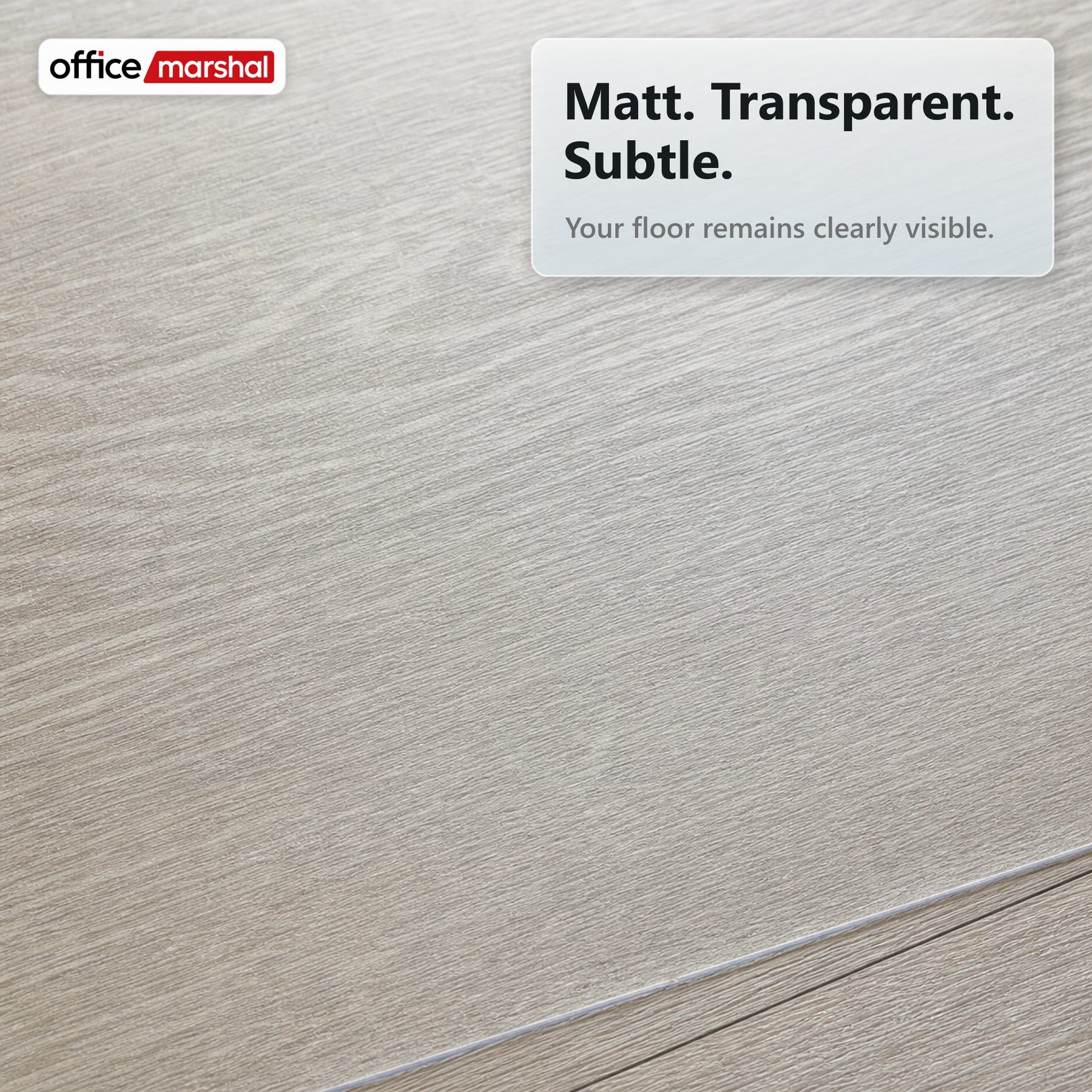 Floorfit Custom Floor Protection Mat | Transparent Matte | For Hardwood, Laminate & Vinyl Floors