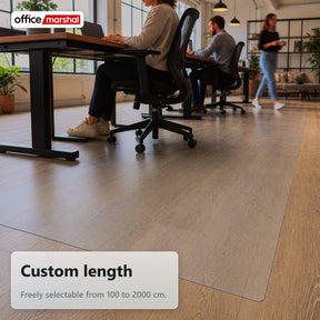 Floorfit Custom Floor Protection Mat | Transparent Matte | For Hardwood, Laminate & Vinyl Floors