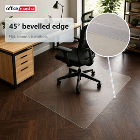 Floorfit Custom Floor Protection Mat | Transparent Matte | For Hardwood, Laminate & Vinyl Floors