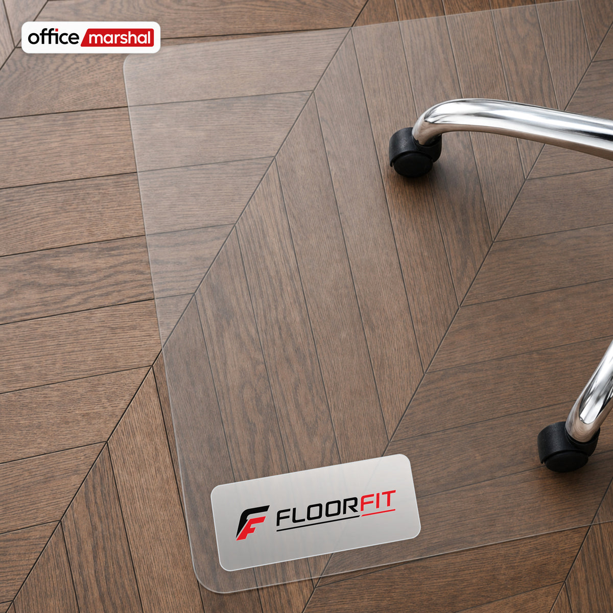 Floorfit Custom Floor Protection Mat | Transparent Matte | For Hardwood, Laminate & Vinyl Floors