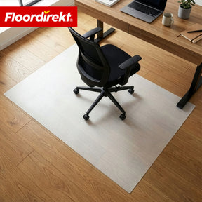 Floor Protection Mat | Neo Milky | Semi-Transparent Chair Mat in Milky White Made to Measure for Hard Floors