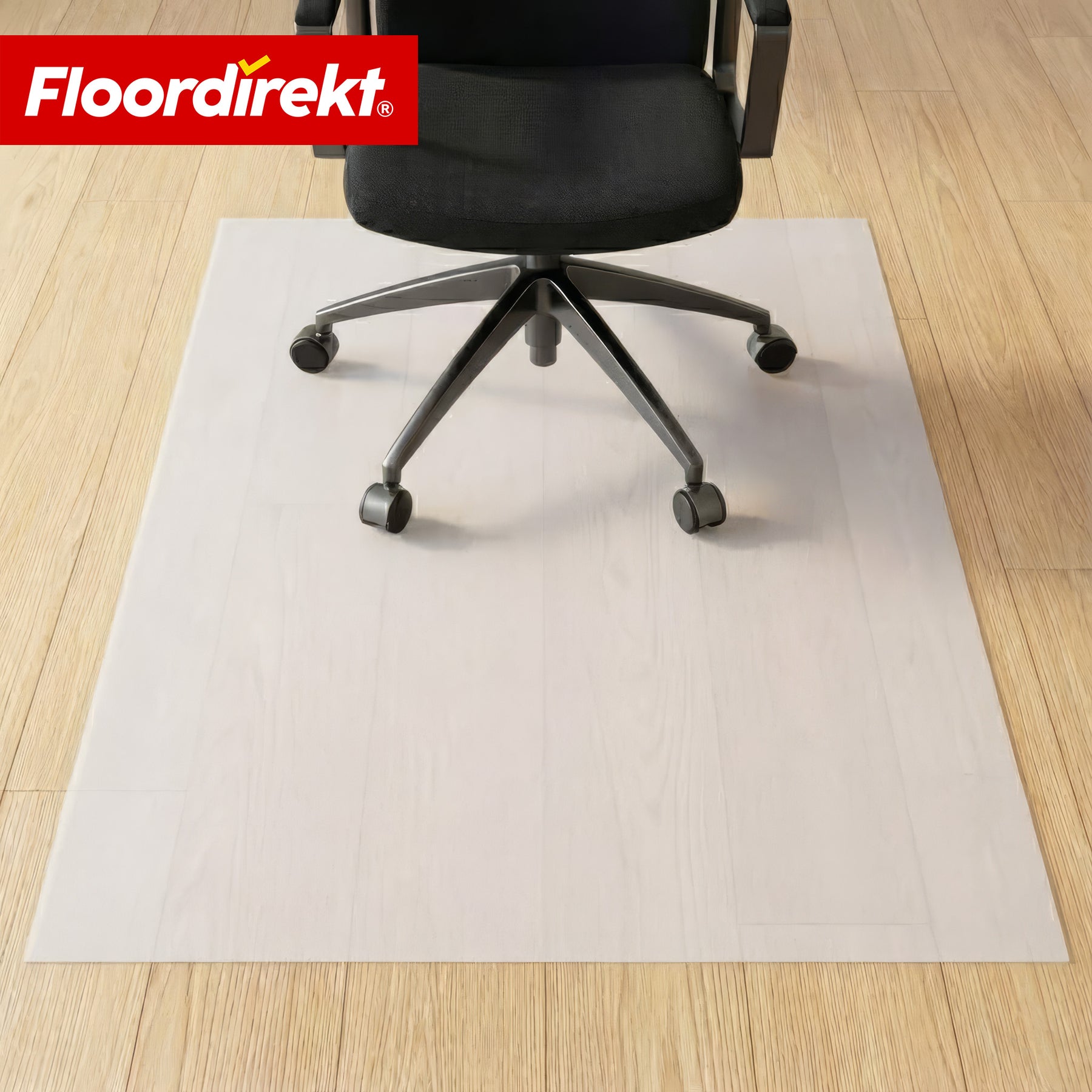 Floor Protection Mat | Neo Milky | Semi-Transparent Chair Mat in Milky White Made to Measure for Hard Floors