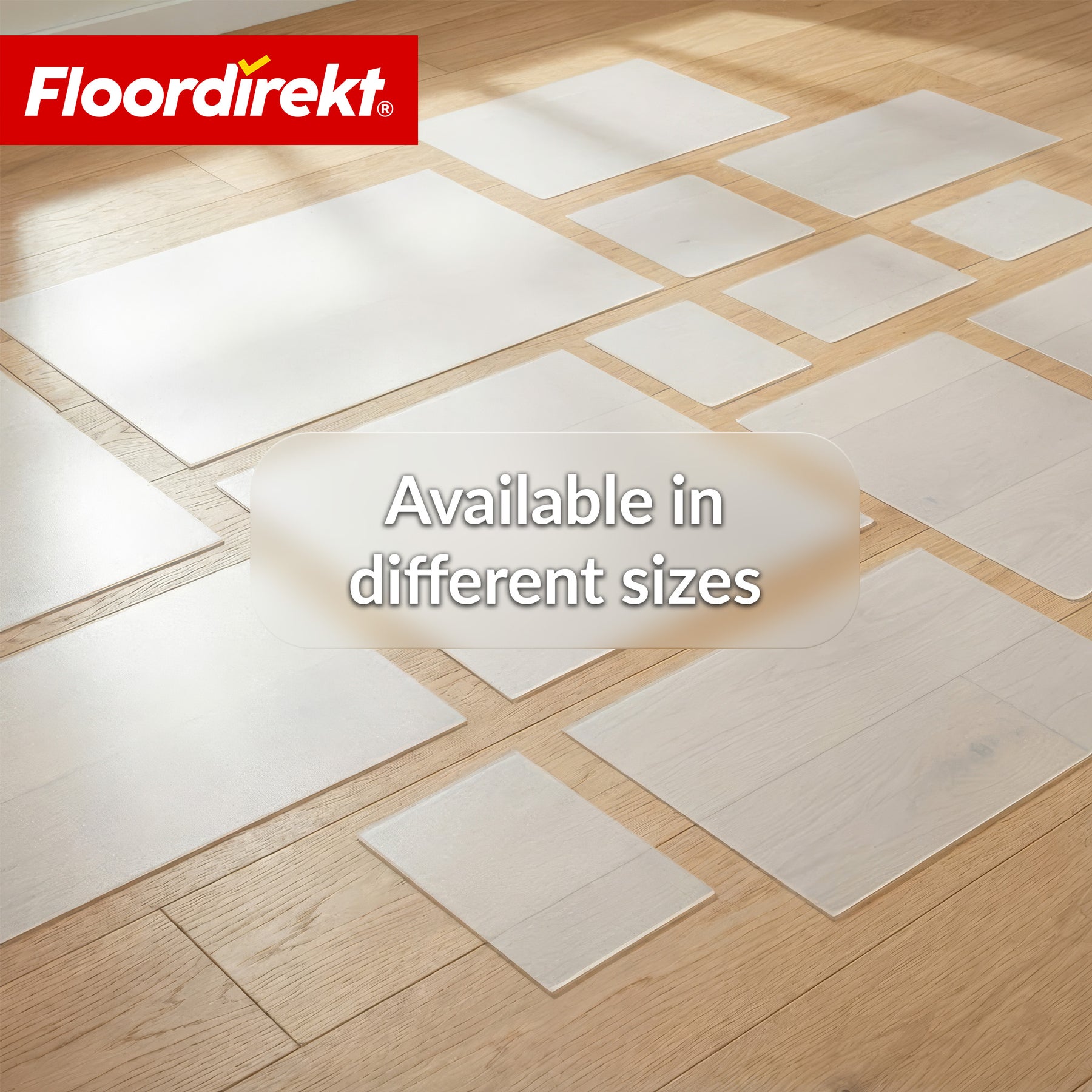 Floor Protection Mat | Neo Milky | Semi-Transparent Chair Mat in Milky White Made to Measure for Hard Floors
