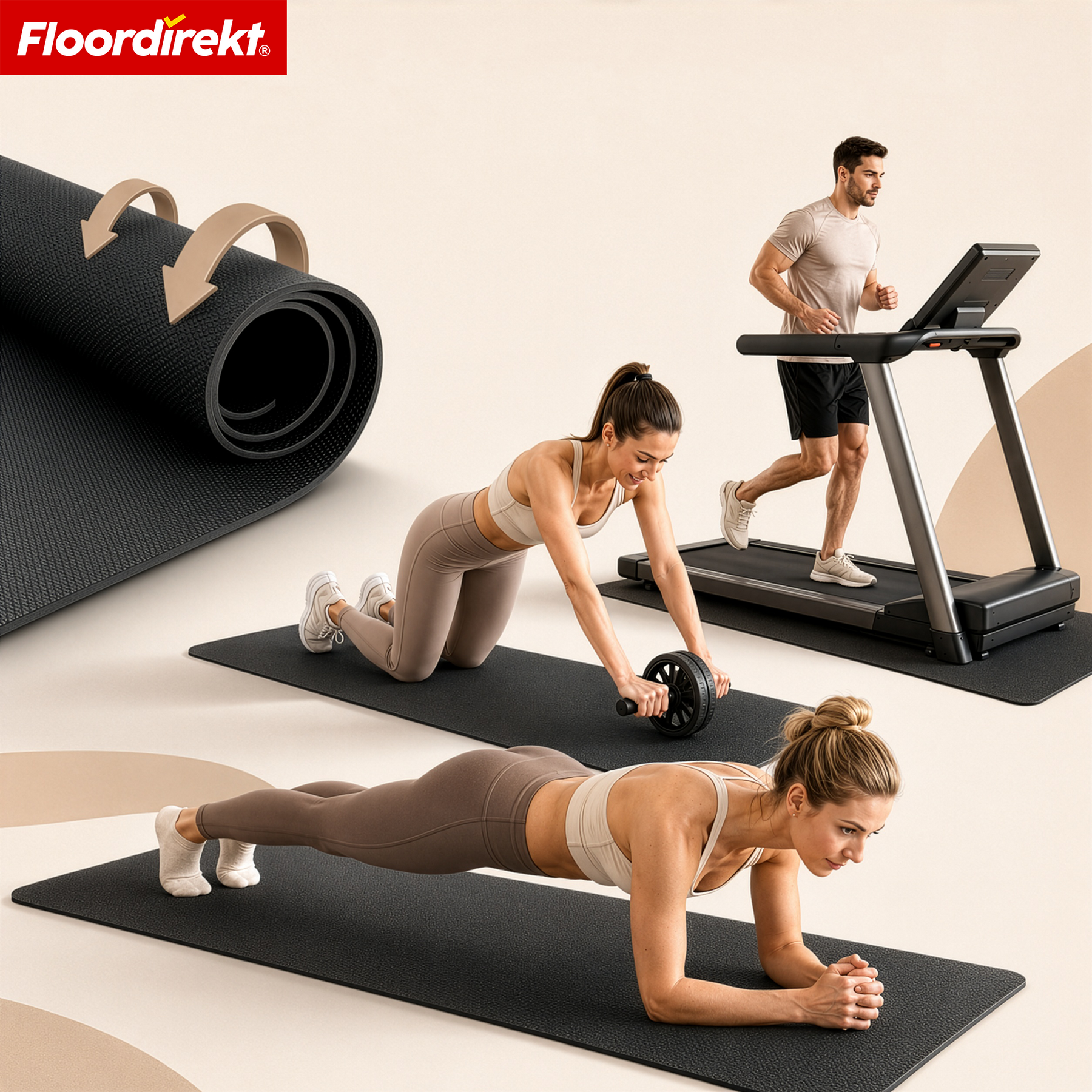 Floor Protection Mat | Sparta | Non-Slip Equipment Mat for Treadmills & Cross Trainers