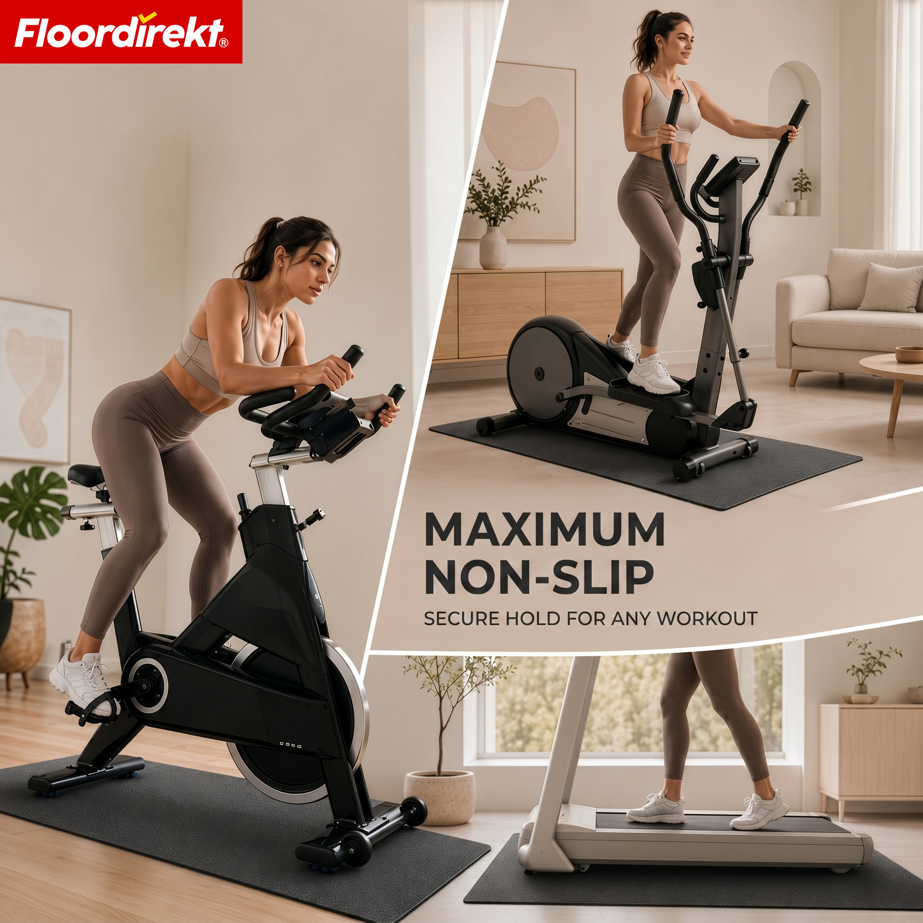Floor Protection Mat | Sparta | Non-Slip Equipment Mat for Treadmills & Cross Trainers