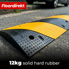Speed Bump Pico – Rubber Traffic Speed Bump up to 30 t Capacity | Yellow-Black 100 x 30 cm