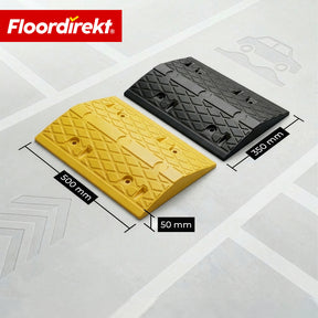 Speed Bump Vento | 2-Piece Rubber Speed Bump | Driveway Ramp up to 30 t Load Capacity | Yellow-Black