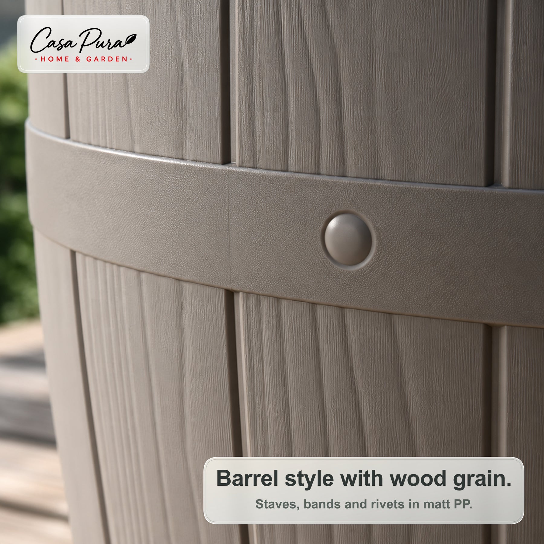 Drinks Cooler Table | Bora | Height-Adjustable Garden Table with 37 L Ice Cooler in Barrel Design | 2 Colours