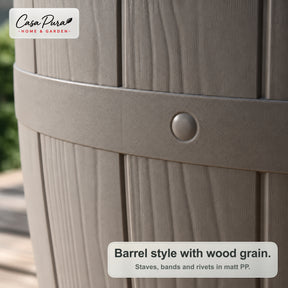 Drinks Cooler Table | Bora | Height-Adjustable Garden Table with 37 L Ice Cooler in Barrel Design | 2 Colours