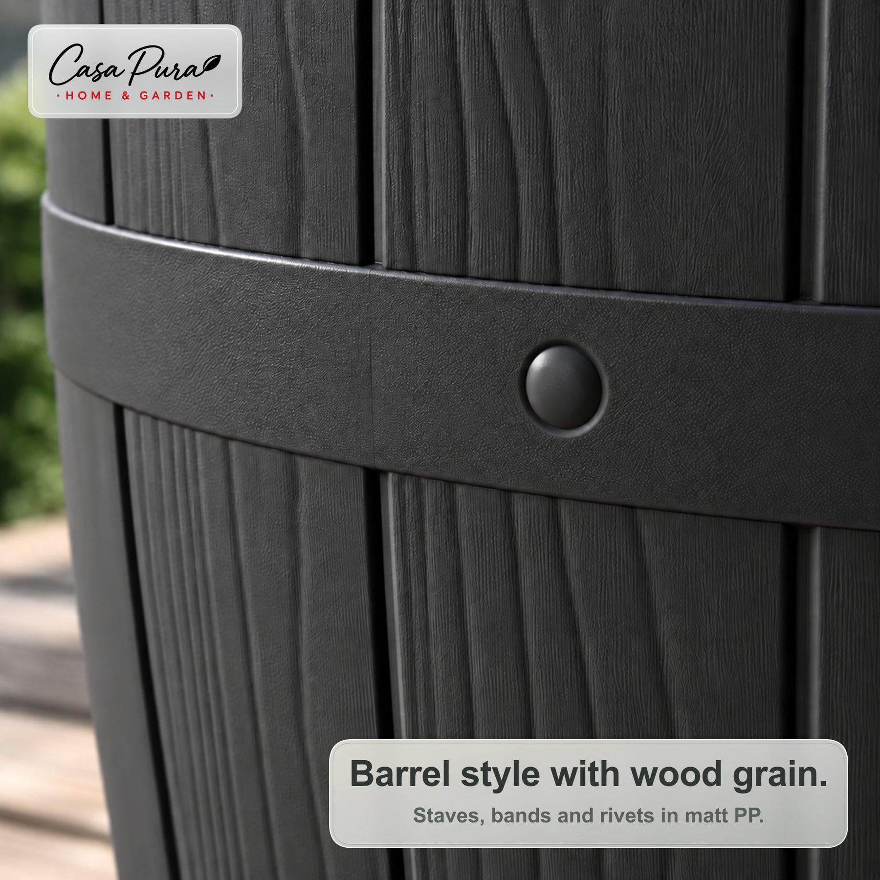 Drinks Cooler Table | Bora | Height-Adjustable Garden Table with 37 L Ice Cooler in Barrel Design | 2 Colours