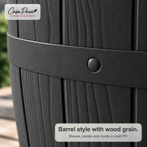 Drinks Cooler Table | Bora | Height-Adjustable Garden Table with 37 L Ice Cooler in Barrel Design | 2 Colours