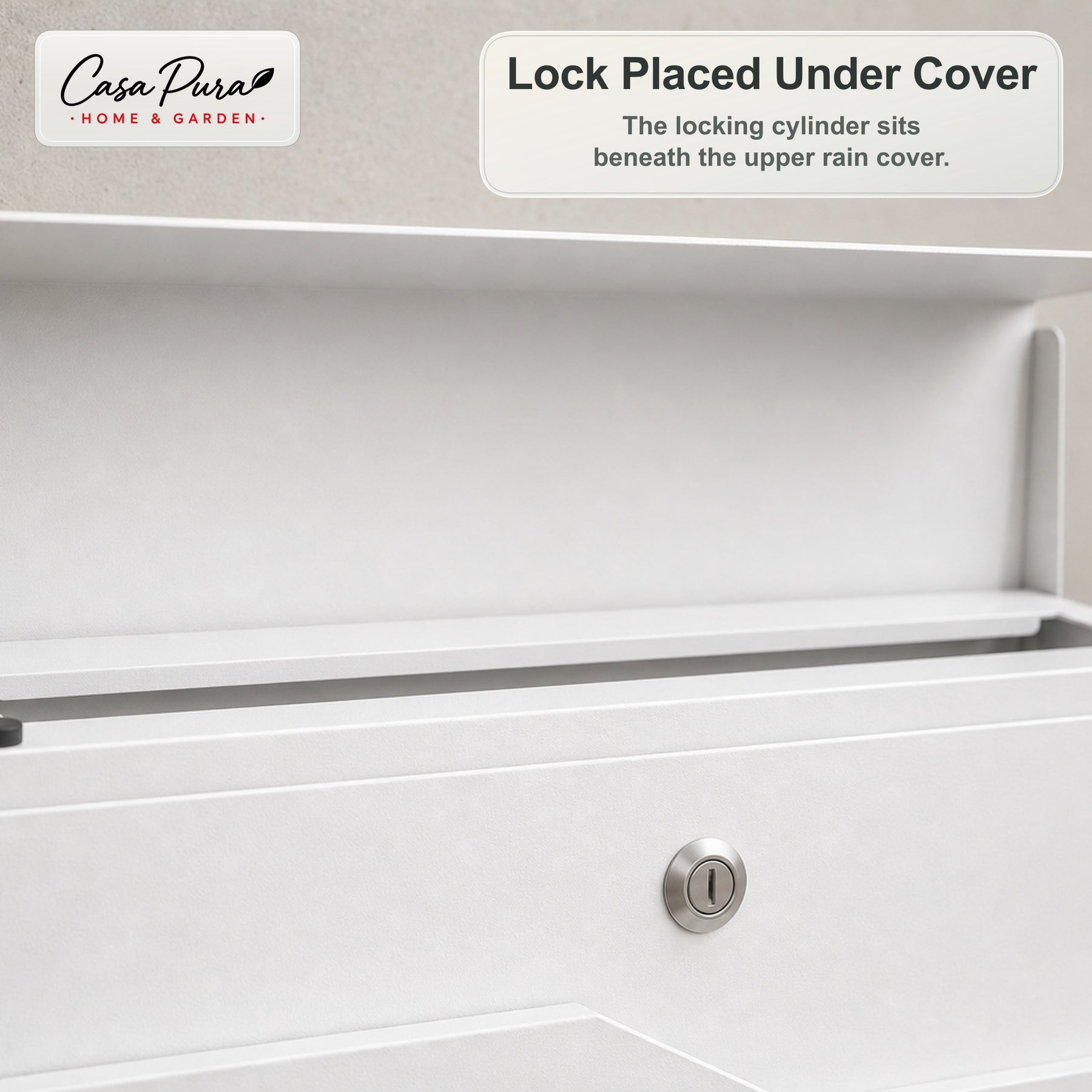 Mailbox | Claude | Wall-Mounted Mailbox with Newspaper Holder | White | Lockable