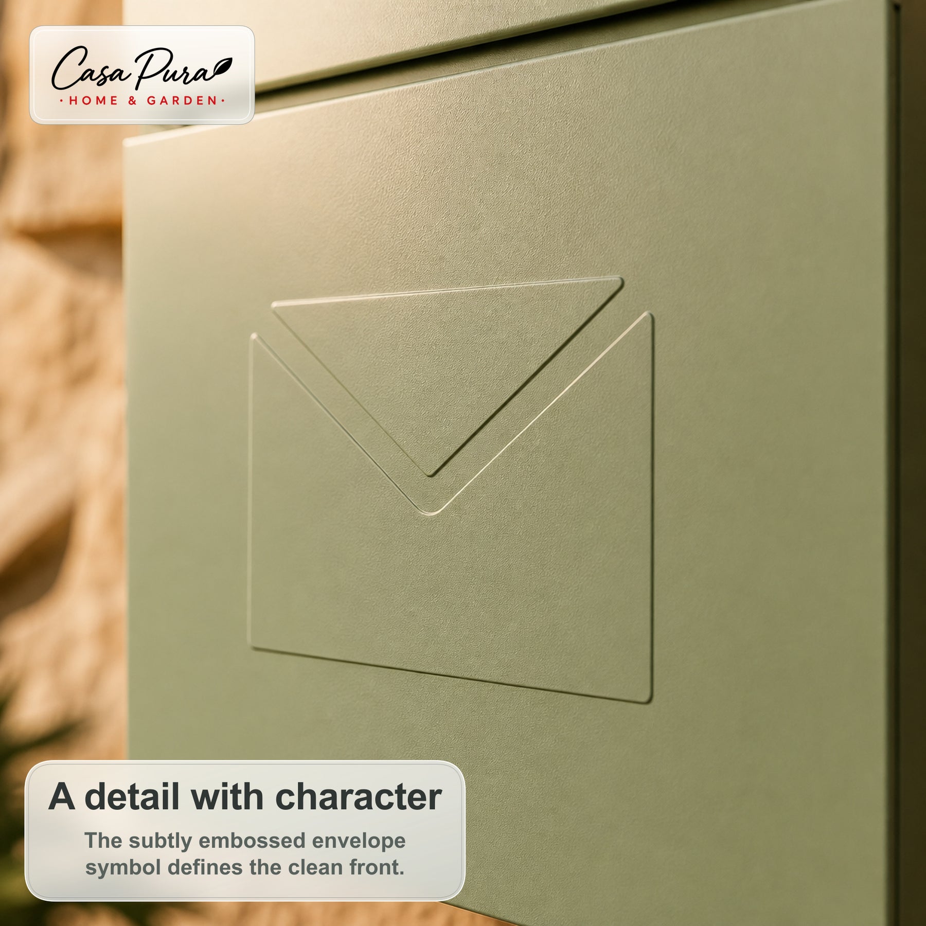 Mailbox | Laurent | Wall-Mounted Mailbox with Newspaper Compartment | Green | Lockable