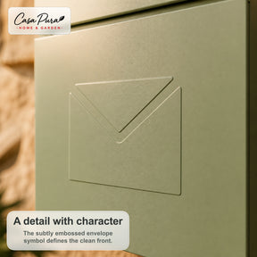 Mailbox | Laurent | Wall-Mounted Mailbox with Newspaper Compartment | Green | Lockable