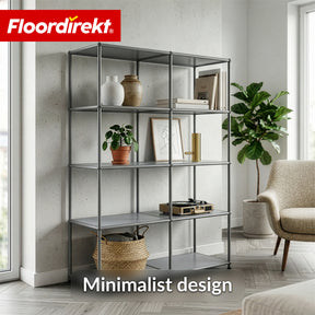 Metal Shelf | Concept Epure MK-015 | Open Storage Rack with 5 Shelves | Kitchen Shelf, Office Shelf & Living Room Shelf