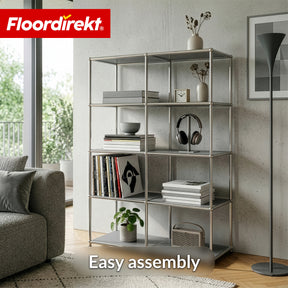 Metal Shelf | Concept Epure MK-015 | Open Storage Rack with 5 Shelves | Kitchen Shelf, Office Shelf & Living Room Shelf