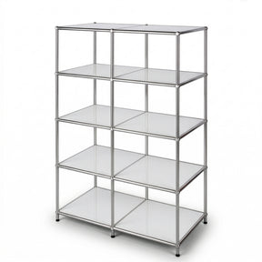 Metal Shelf | Concept Epure MK-015 | Open Storage Rack with 5 Shelves | Kitchen Shelf, Office Shelf & Living Room Shelf