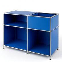 Metal Shelving Unit | Concept Epure MK-030 | Freestanding Shelf with 3 Tiers & Storage Compartment | Kitchen Shelf, Office Shelf & Living Room Shelf