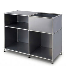 Metal Shelving Unit | Concept Epure MK-030 | Freestanding Shelf with 3 Tiers & Storage Compartment | Kitchen Shelf, Office Shelf & Living Room Shelf