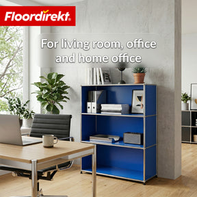 Metal Shelving Unit | Concept Epure MK-101 | 4-Tier Freestanding Shelf | Bookcase with Side Panels | Modern Storage Shelf