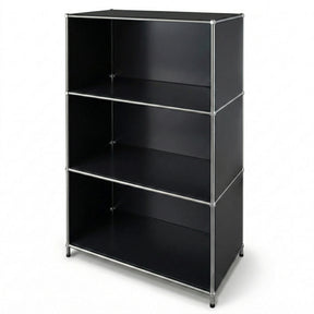 Metal Shelving Unit | Concept Epure MK-101 | 4-Tier Freestanding Shelf | Bookcase with Side Panels | Modern Storage Shelf