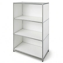 Metal Shelving Unit | Concept Epure MK-101 | 4-Tier Freestanding Shelf | Bookcase with Side Panels | Modern Storage Shelf