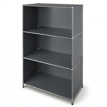 Metal Shelving Unit | Concept Epure MK-101 | 4-Tier Freestanding Shelf | Bookcase with Side Panels | Modern Storage Shelf