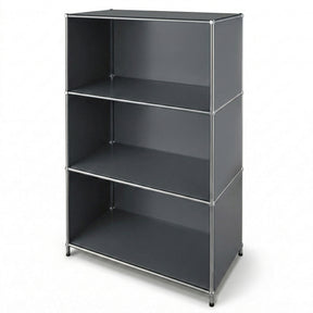 Metal Shelving Unit | Concept Epure MK-101 | 4-Tier Freestanding Shelf | Bookcase with Side Panels | Modern Storage Shelf