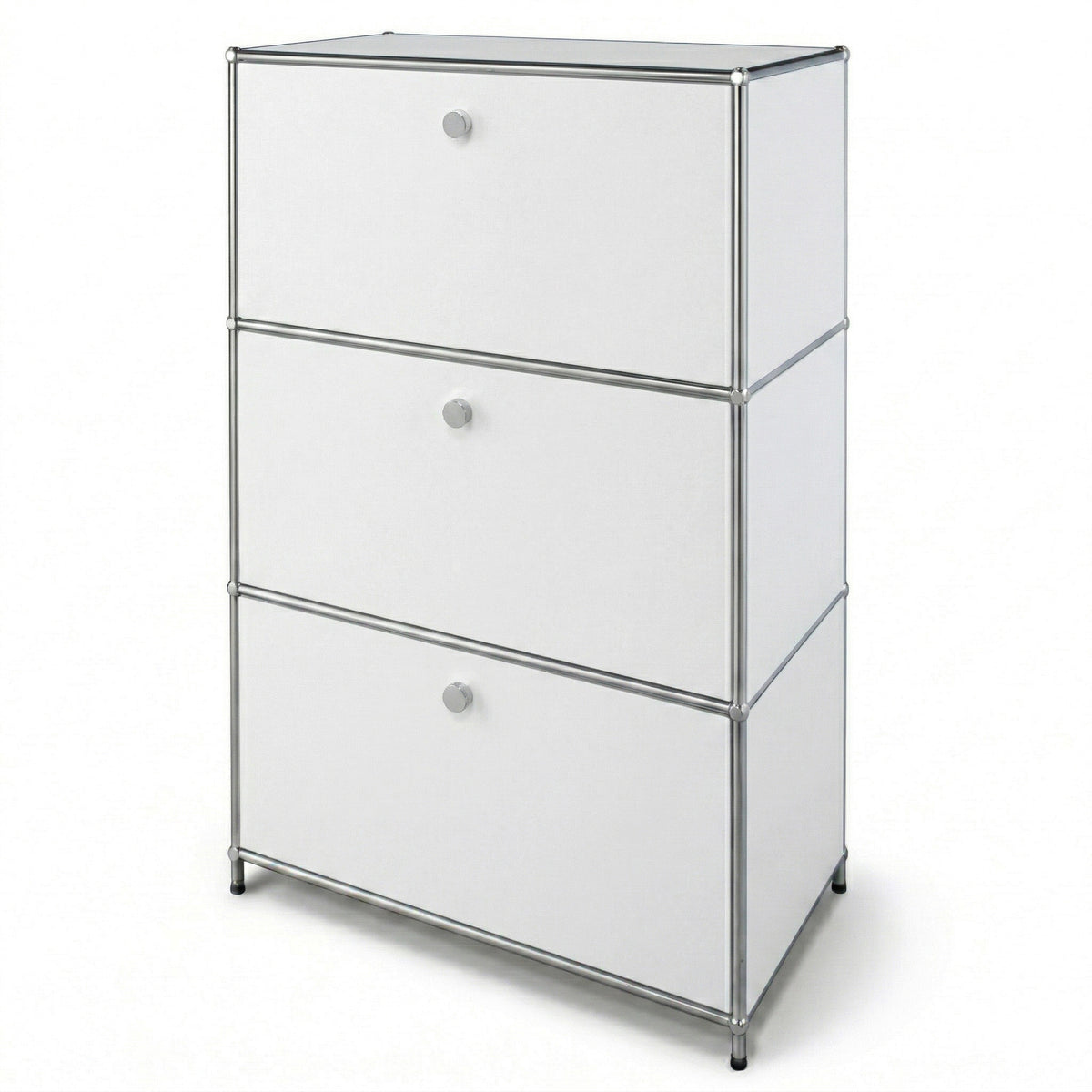 Metal Cabinet | Concept Epure MK-129 | Sideboard with 3 Lockable Compartments | Modern Storage Cabinet