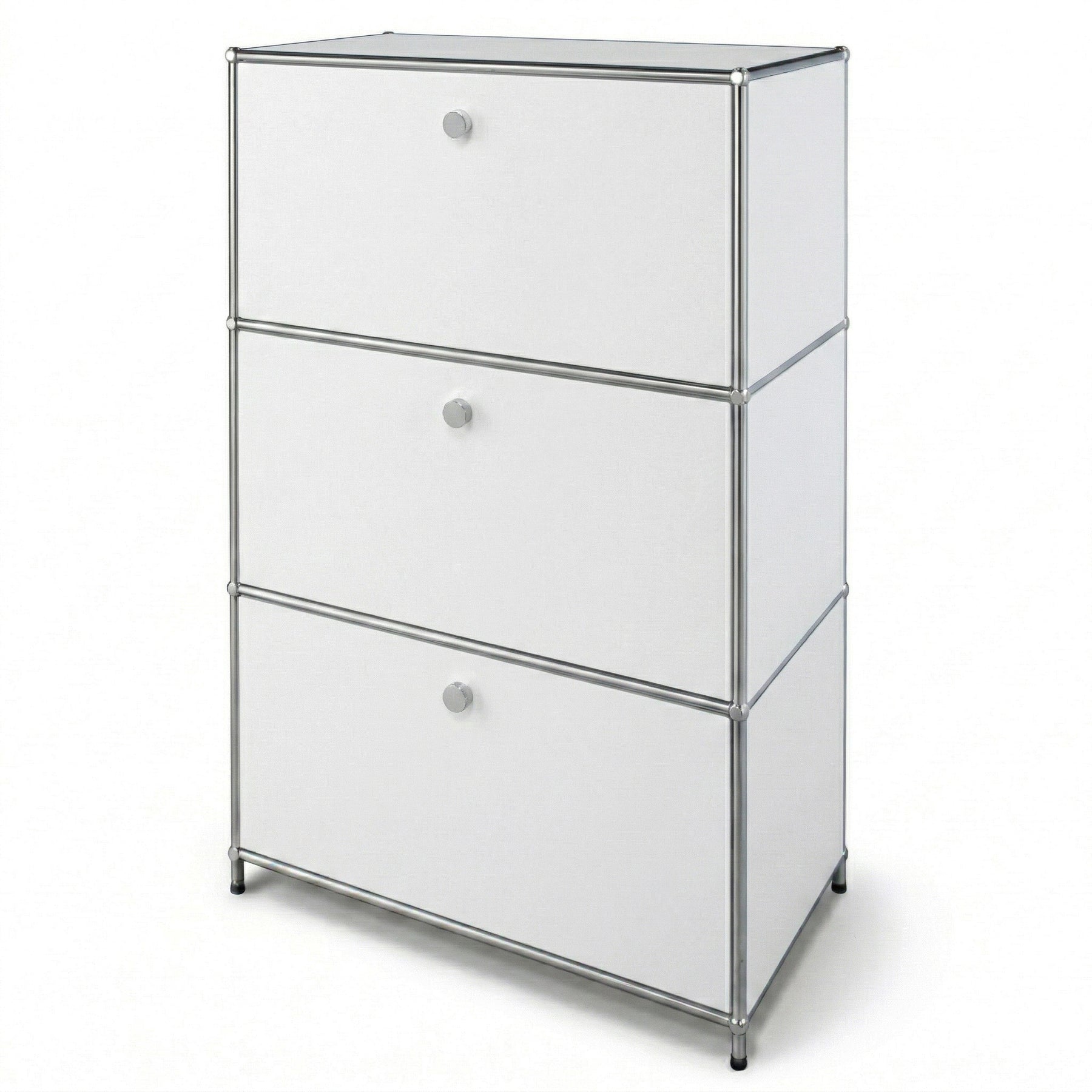 Metal Cabinet | Concept Epure MK-129 | Sideboard with 3 Lockable Compartments | Modern Storage Cabinet