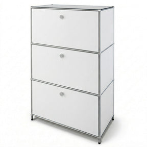 Metal Cabinet | Concept Epure MK-129 | Sideboard with 3 Lockable Compartments | Modern Storage Cabinet