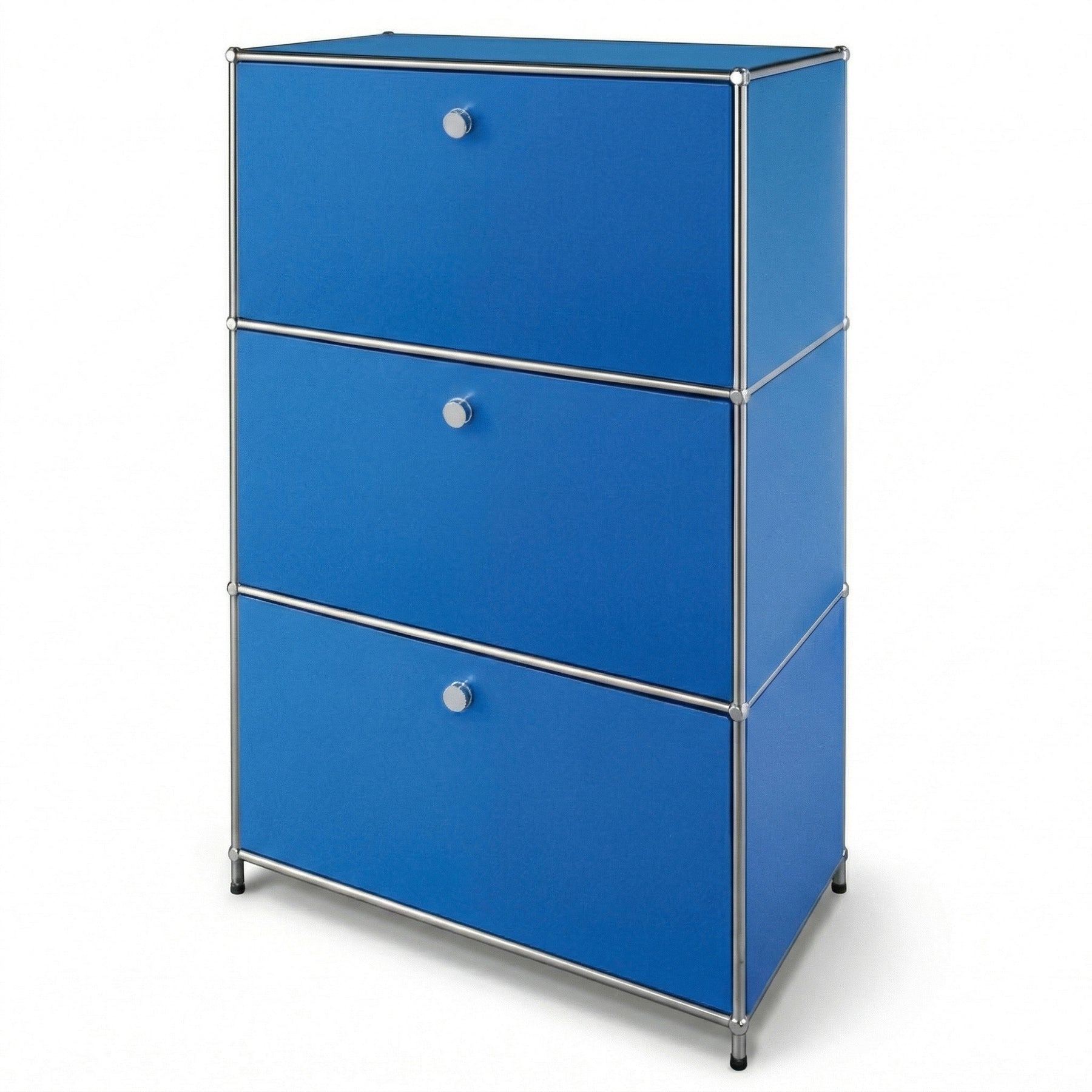 Metal Cabinet | Concept Epure MK-129 | Sideboard with 3 Lockable Compartments | Modern Storage Cabinet