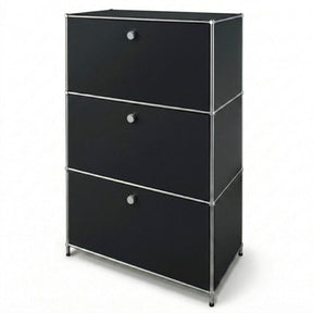 Metal Cabinet | Concept Epure MK-129 | Sideboard with 3 Lockable Compartments | Modern Storage Cabinet