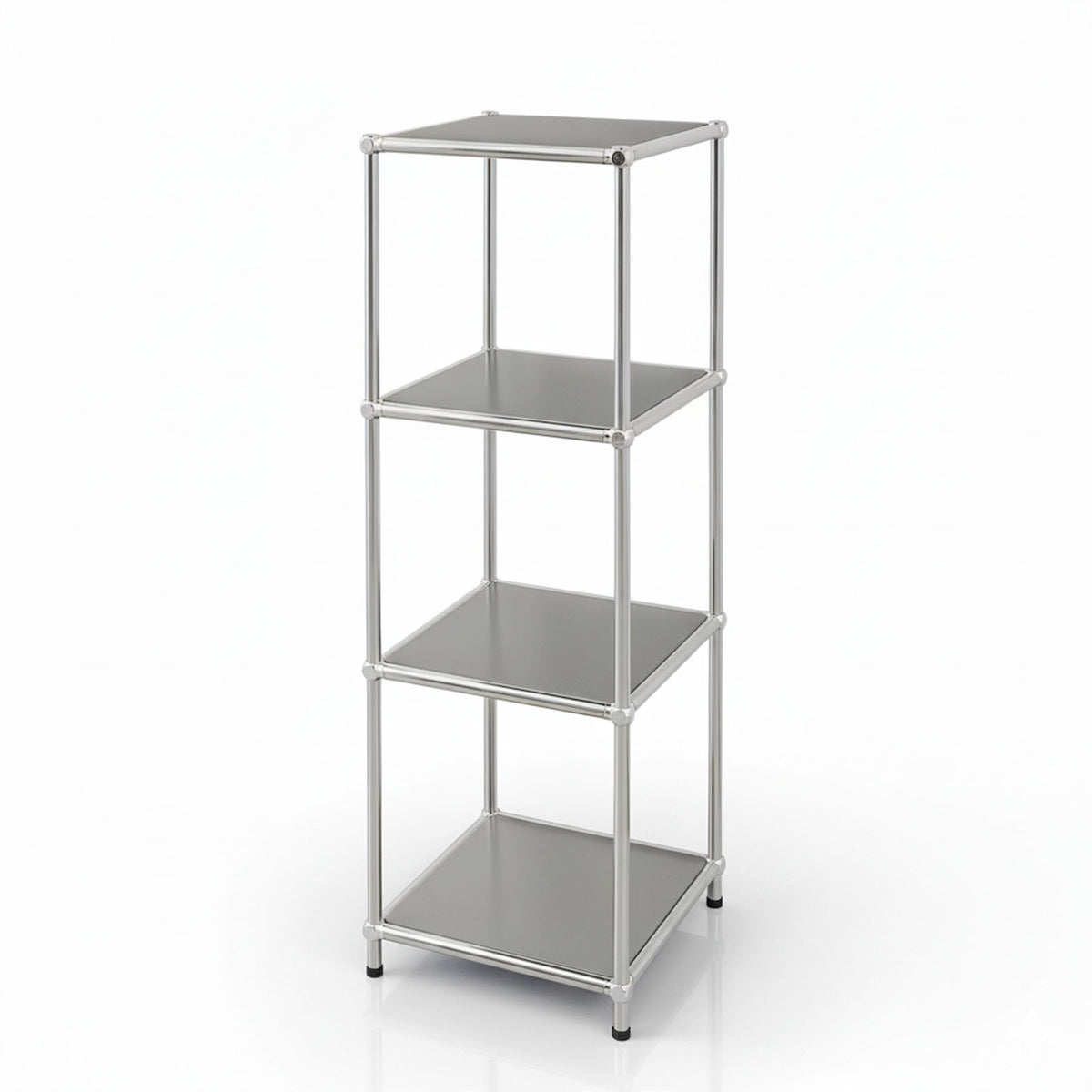 Metal shelving unit | Concept Epure MK-005 | 4-tier storage unit with open shelves | Available in several colours
