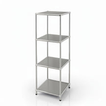 Metal shelving unit | Concept Epure MK-005 | 4-tier storage unit with open shelves | Available in several colours