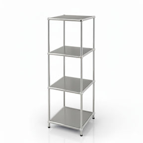 Metal shelving unit | Concept Epure MK-005 | 4-tier storage unit with open shelves | Available in several colours