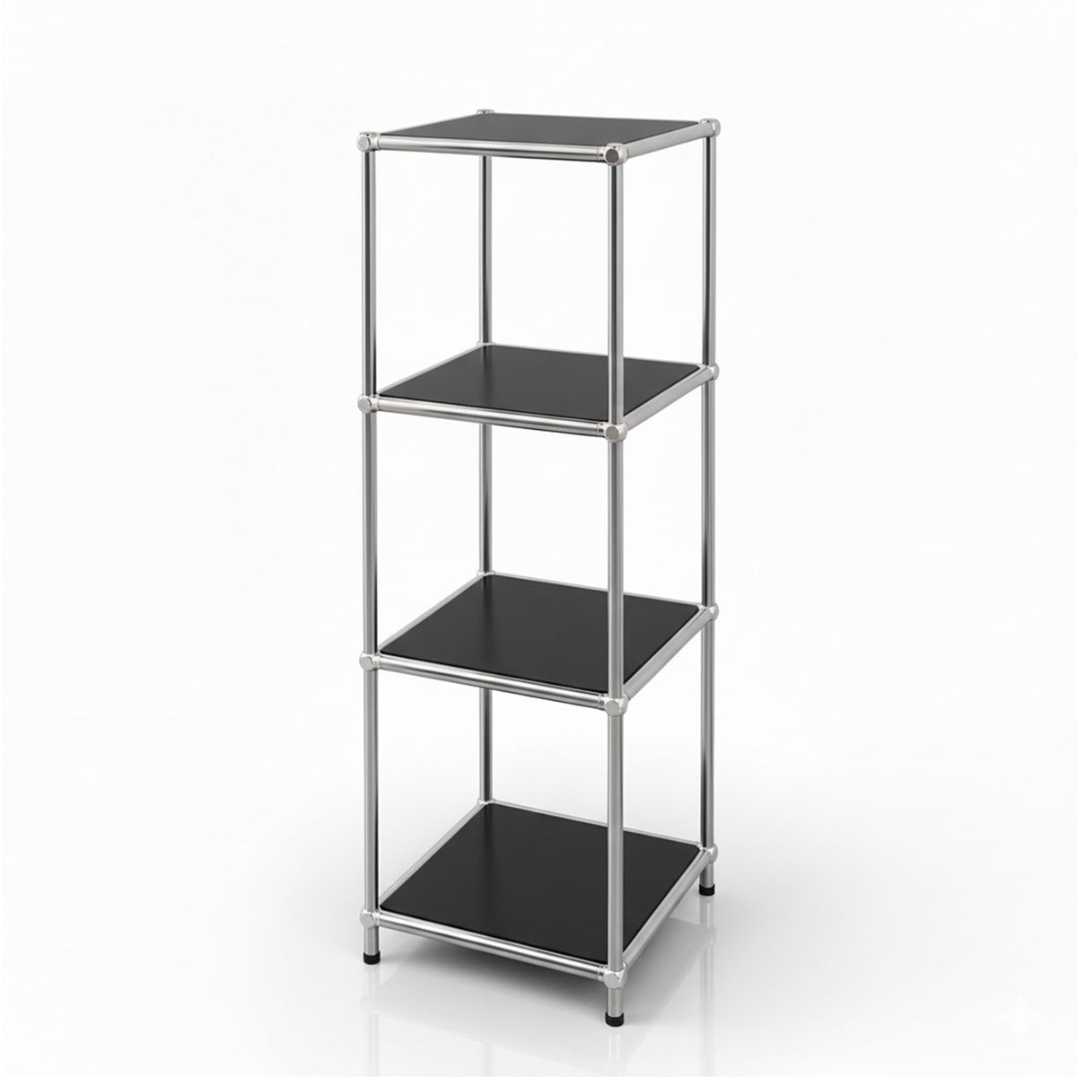 Metal shelving unit | Concept Epure MK-005 | 4-tier storage unit with open shelves | Available in several colours