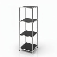 Metal shelving unit | Concept Epure MK-005 | 4-tier storage unit with open shelves | Available in several colours