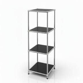 Metal shelving unit | Concept Epure MK-005 | 4-tier storage unit with open shelves | Available in several colours