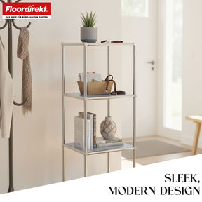Metal shelving unit | Concept Epure MK-005 | 4-tier storage unit with open shelves | Available in several colours