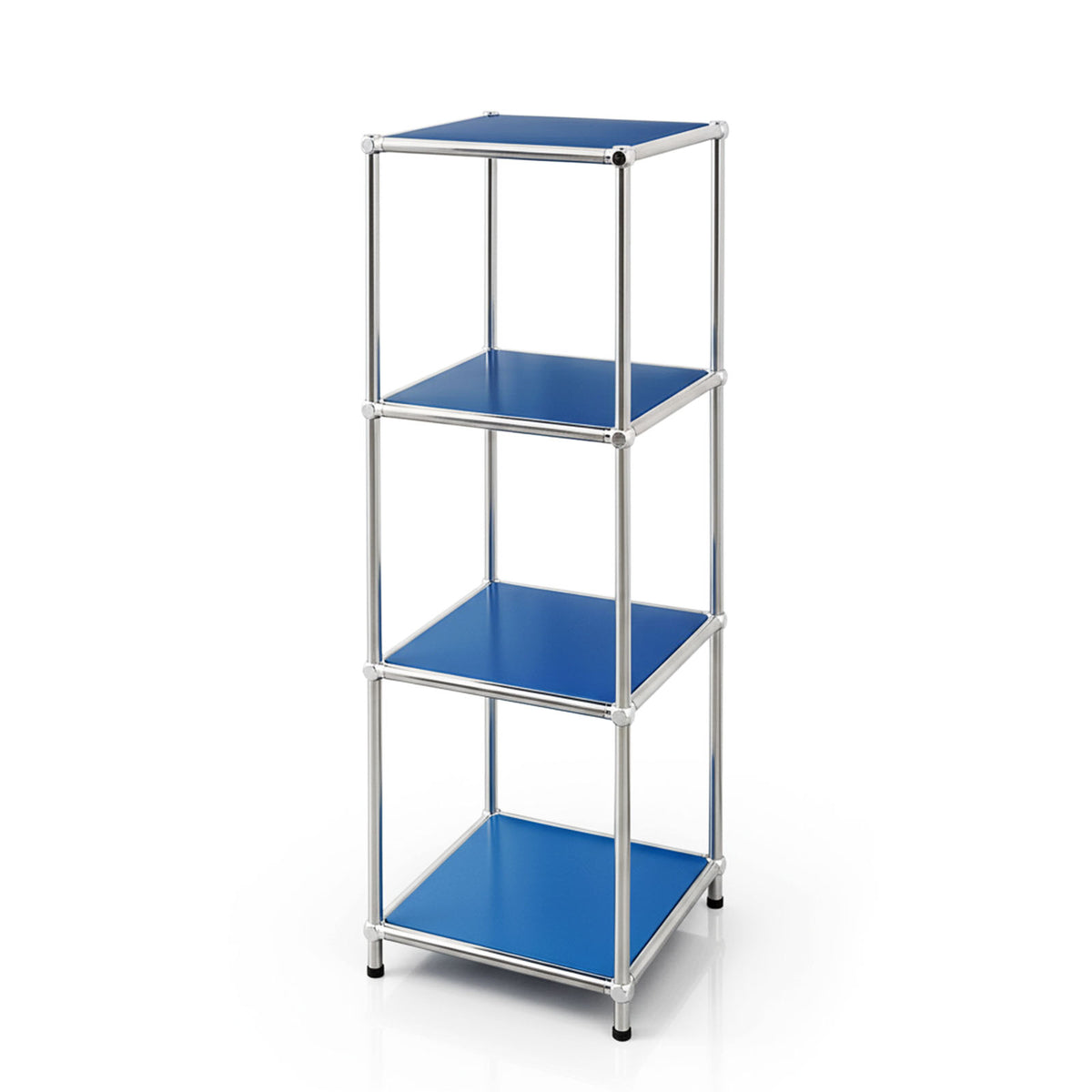 Metal shelving unit | Concept Epure MK-005 | 4-tier storage unit with open shelves | Available in several colours