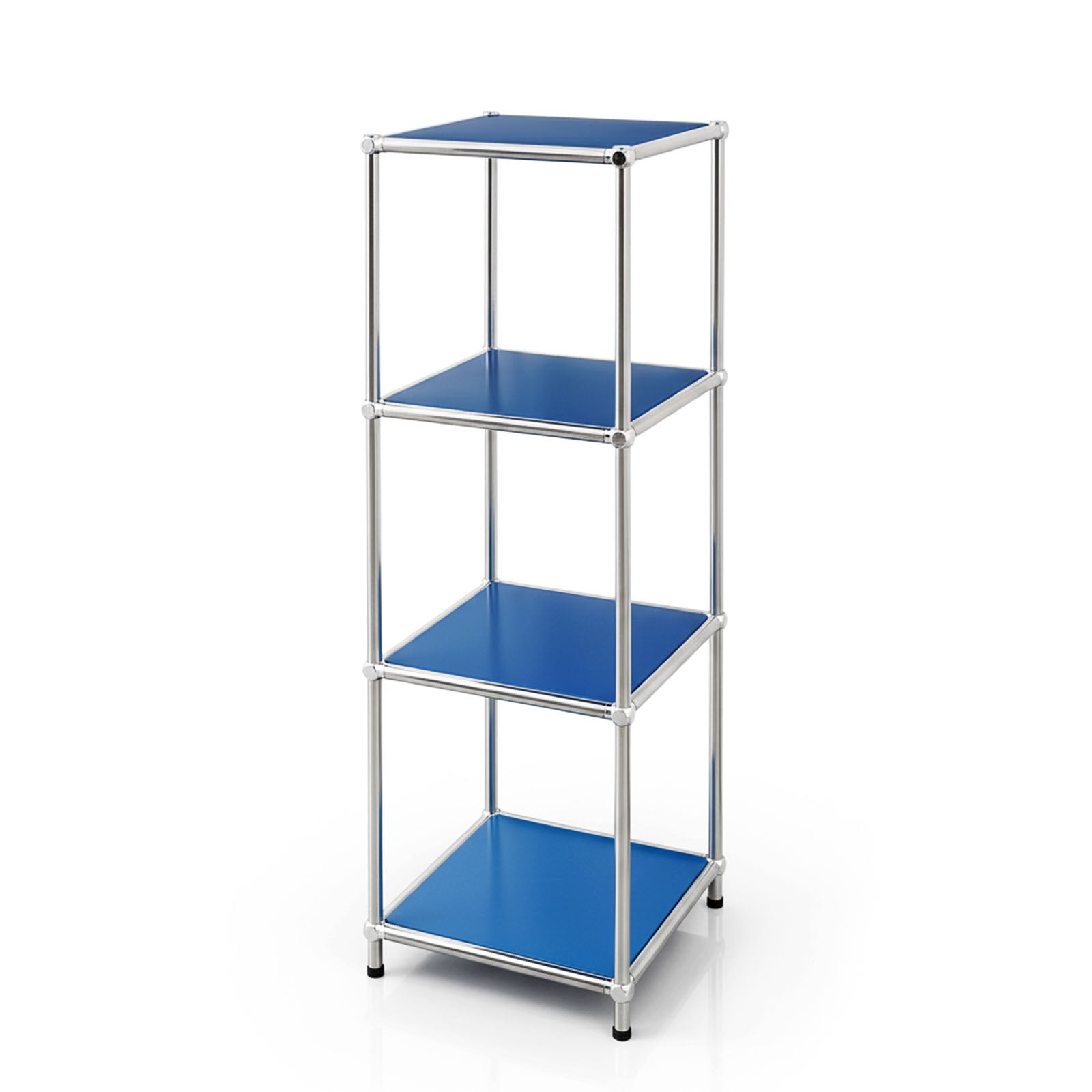 Metal shelving unit | Concept Epure MK-005 | 4-tier storage unit with open shelves | Available in several colours
