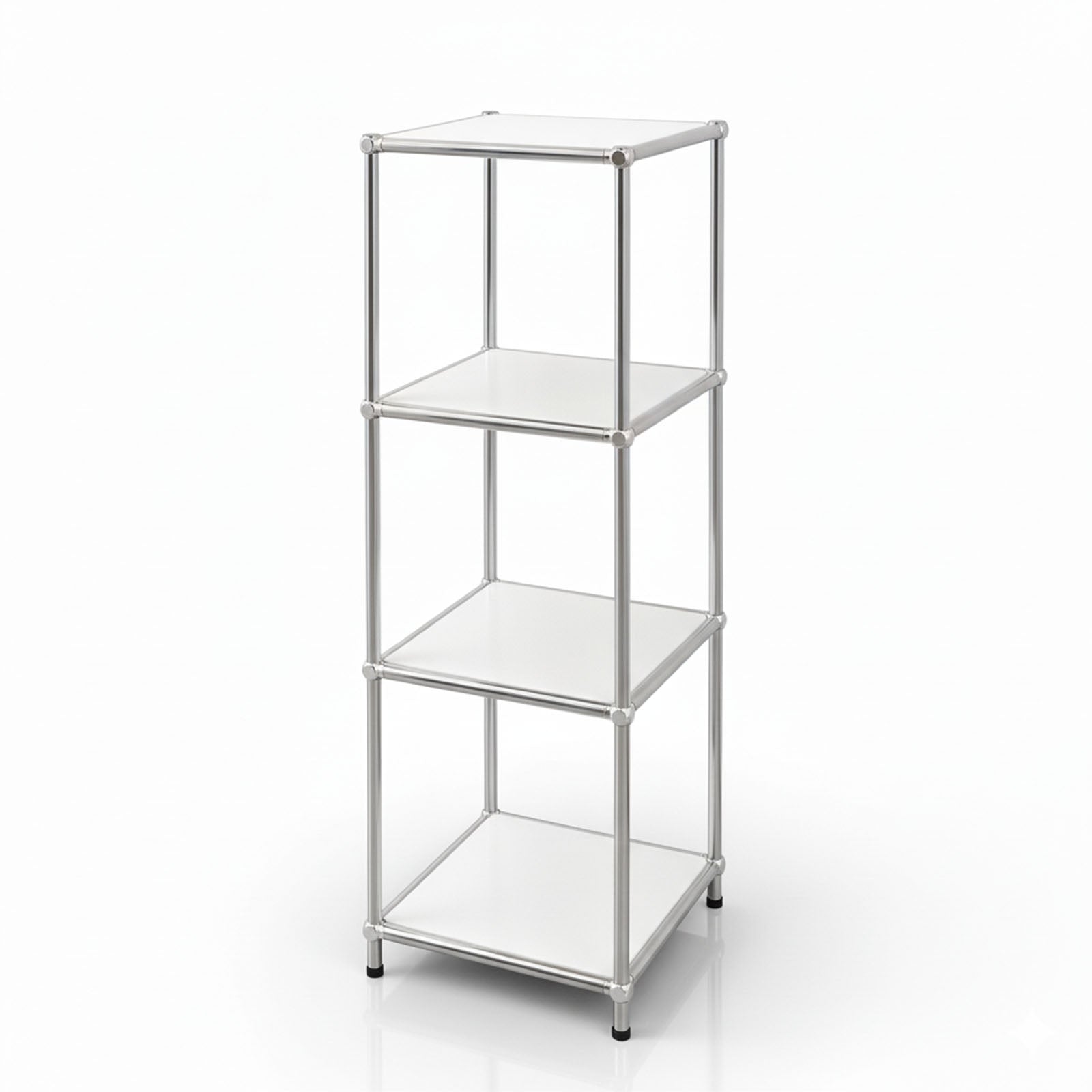 Metal shelving unit | Concept Epure MK-005 | 4-tier storage unit with open shelves | Available in several colours