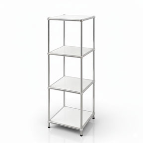 Metal shelving unit | Concept Epure MK-005 | 4-tier storage unit with open shelves | Available in several colours