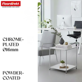 Metal shelf | Concept Epure MK-012 | Open side table & storage shelf with 2 shelves | Available in several colours