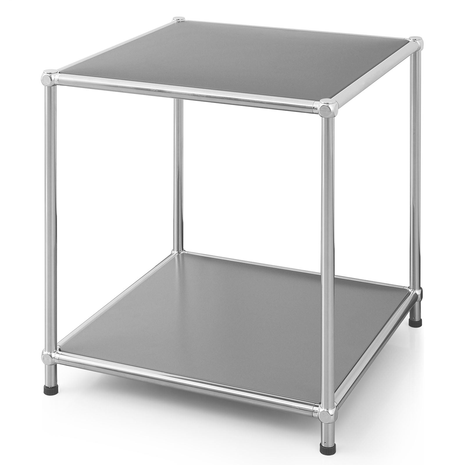 Metal shelf | Concept Epure MK-012 | Open side table & storage shelf with 2 shelves | Available in several colours